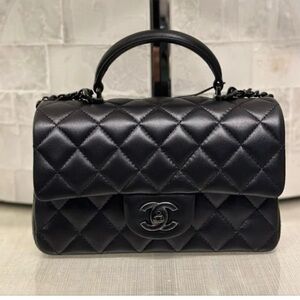 Chanel so black mini with top handle